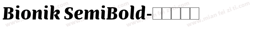 Bionik SemiBold字体转换